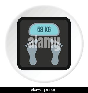 Elektronische Waage-Symbol, flachen Stil Stock Vektor