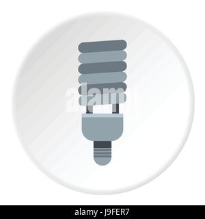 CFL Lichtsymbol, flachen Stil Stock Vektor