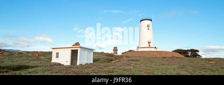 Leuchtturm am Piedras Blancas Punkt auf der zentralen Küste von Kalifornien USA Stockfoto