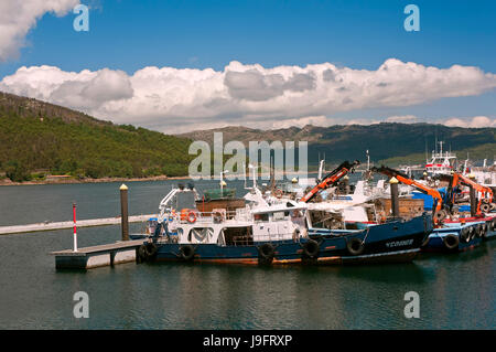 Fischerei-Hafen, Muros, La Coruña Provinz, Region Galicien, Spanien, Europa Stockfoto