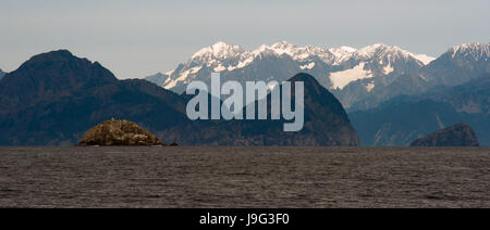 Die Aussicht von einem Meer-Fähre geht von Whittier nach Alaska Juneau Stockfoto