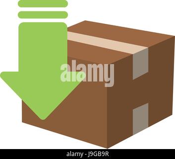 Karton-Symbolbild Stock Vektor