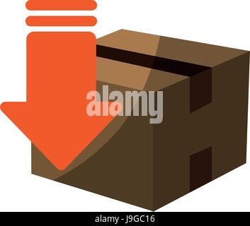 Karton-Symbolbild Stock Vektor