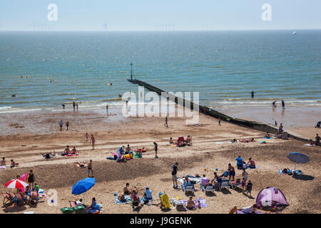 England, Ostengland, Essex, Clacton-on-Sea, Strand, Stockfoto