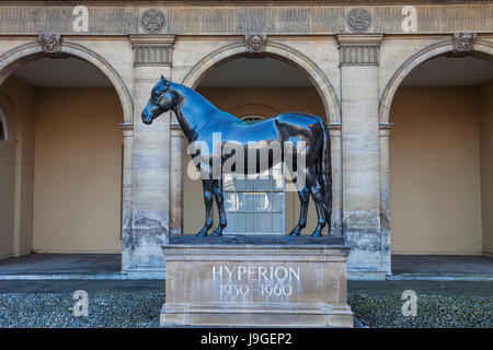 England, East Anglia, Suffolk, Newmarket, National Horseracing Museum, Statue von Hyperion, Stockfoto