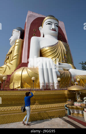 Myanmar, Pegu Provinz, in der Nähe von Bago City, Kyaikpun-Pagode Stockfoto