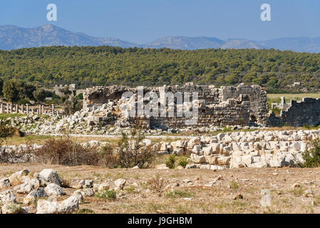 Ruinen des antiken lykischen Stadt Patara. Die Provinz Antalya. Turkei Stockfoto