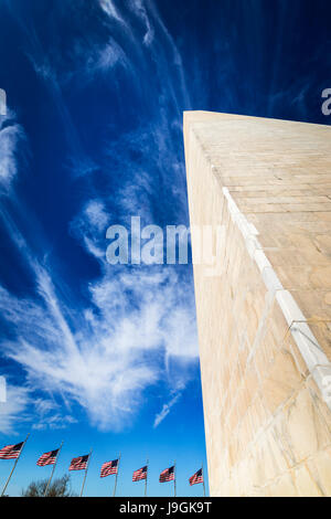 Detail von dem Washington Monument, Washington, DC USA Stockfoto