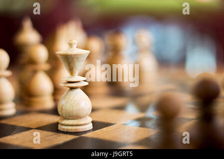 Nahaufnahme der König im Schach-Spiel Stockfoto