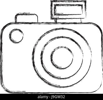 Skizze Zu Zeichnen Foto Kamera Bild Bild Symbol Stock Vektorgrafik Alamy