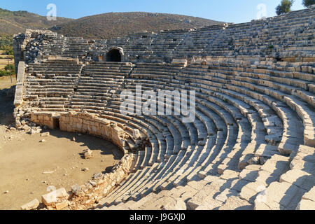 Ruine des Amphitheaters in antiken lykischen Stadt Patara. Die Provinz Antalya. Turkei Stockfoto
