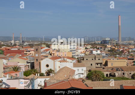 Eine Ansicht von Portoscuso, Sardinien Stockfoto