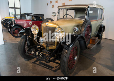 1928 Stimmzettel "Cabrio Körper". Automobil Museum von Málaga, Andalusien, Spanien. Stockfoto