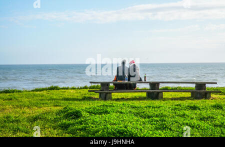 Beeindruckende Landschaft an der Küste Shelter Cove am Pazifischen Ozean - SHELTER COVE, Kalifornien, USA - 17. April 2017 Stockfoto