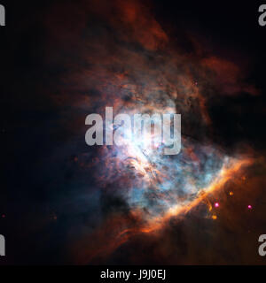 Panorama Hubble-Bild Umfragen Sterne Geburt, Proto-planetarische Systeme im großen Orionnebel. Retuschierte Bild. Elemente dieses Bildes vom N Stockfoto