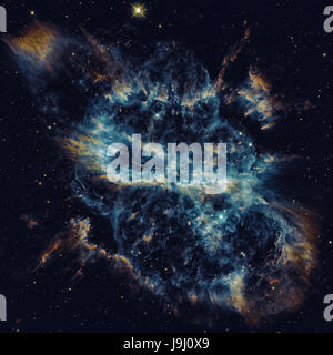 Spirale planetarischer Nebel im Sternbild Musca. Stockfoto