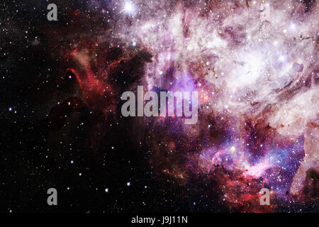 Abstrakten wissenschaftlichen Hintergrund - Galaxie und Nebel im Raum. Stockfoto