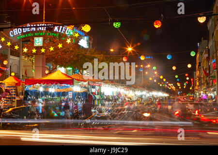 Ninh Kieu Night Market, Can Tho, Mekong Delta, Vietnam Stockfoto