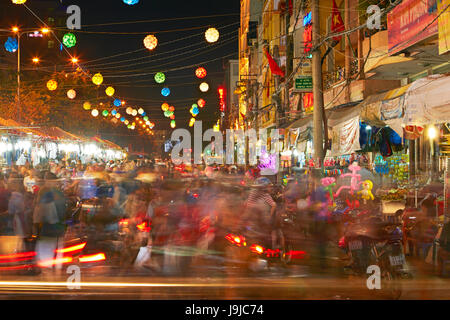 Ninh Kieu Night Market, Can Tho, Mekong Delta, Vietnam Stockfoto