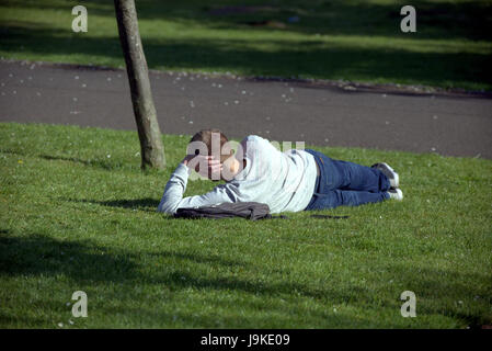 Glasgow Kelvingrove Park Szenen zu Fuß Stockfoto