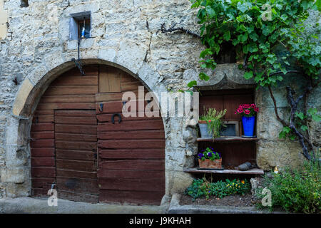 Frankreich, Doubs, Lods, "Les Plus beaux villages de France (Schönste Dörfer Frankreichs), Wein Haus Stockfoto