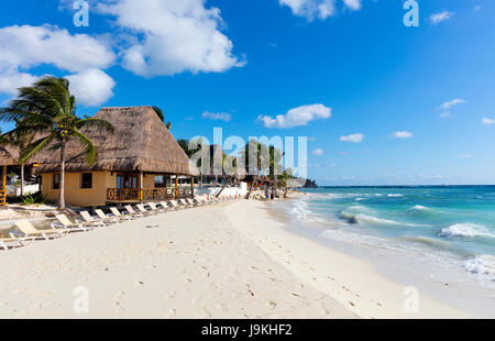 White Sand Beach in Playa del Carmen, Riviera Maya, Mexiko Stockfoto