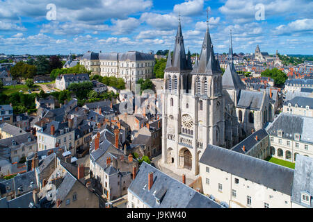 Frankreich, Loir-et-Cher (41), Vallée De La Loire Classée au Patrimoine Mondial de seine, le Château de Blois (Vue Aérienne) / / Frankreich, Loir-et-Cher, Loi Stockfoto