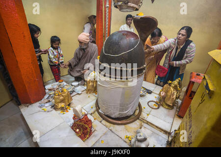 Shivling in Shankaracharya Tempel, Srinagar, Kaschmir, Indien, Asien Stockfoto