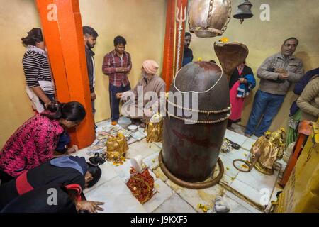 Shivling in Shankaracharya Tempel, Srinagar, Kaschmir, Indien, Asien Stockfoto