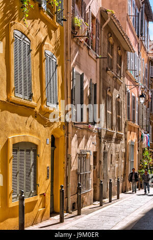 Malerischen Fassade in der Panier Viertel von Marseille Stockfoto