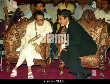 Bal Thackeray und Amitabh Bachchan, Indien, Asien Stockfoto