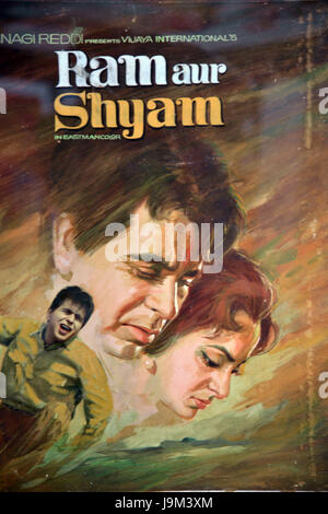 Indisches bollywood hindi-Filmposter, RAM aur Shyam, Nagi Reddy, Indien, Asien Stockfoto