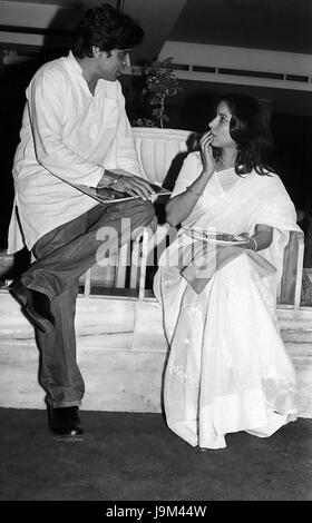 Indische Bollywood-Schauspielerin, Shabana Azmi, NOMR und Javed Akhtar, Indien, Asien Stockfoto