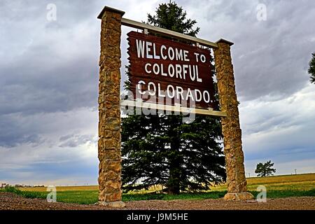 Willkommen im bunten Colorado Stockfoto