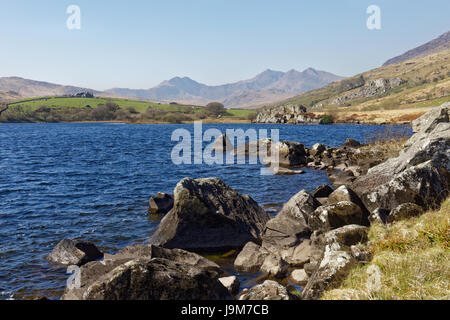 Ansichten des Snowdonia von Capel Curig Stockfoto