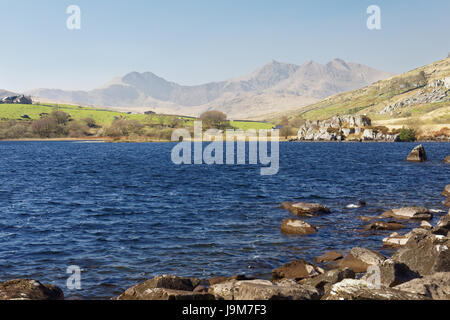 Ansichten des Snowdonia von Capel Curig Stockfoto