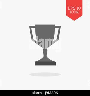 Trophäe Pokal-Symbol, Sieger-Award-Konzept. Flache Design grau-Symbol. Moderne Benutzeroberfläche Webnavigation, Zeichen. Abbildung element Stock Vektor