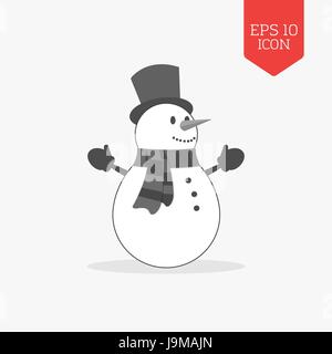 Schneemann-Symbol. Flache Design grau-Symbol. Abbildung element Stock Vektor