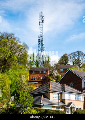 Mobile Telephone Mast, Bugs Bottom, Reading, Berkshire, England, Großbritannien, GB. Stockfoto