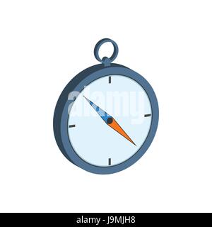 Kompass-Symbol. Flache isometrische Symbol oder Logo. 3D Style Piktogramm für Web-Design, UI, Mobile App, Infografik. Vektor-Illustration auf weißem Hintergrund. Stock Vektor