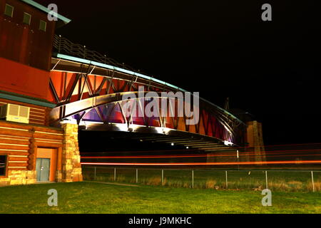 Die große Platte River Road Torbogen Denkmal ist ein Museum und Denkmal für die Platte River Tal Rolle bei der Expansion gen Westen. Stockfoto