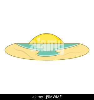 Sonnenuntergang-Symbol, flachen Stil Stock Vektor