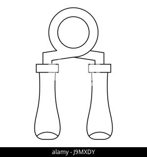 Griff Exerciser Handsymbol, Umriss-Stil Stock Vektor