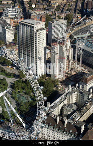 Entwicklung auf dem Gelände der Shell Centre, Belvedere Road, London. In der Nähe der Jubilee Gardens und das London Eye. Stockfoto