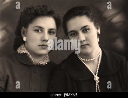 Ein Vintage Foto Portrait aus dem Jahr 1959 russischen Familie. Stockfoto