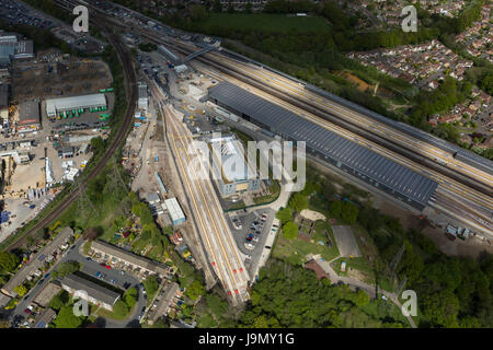 Siemens, drei Brücken Traincare Anlage Website, Crawley, West Sussex ist mehr als 1,4 Meilen in der Länge und wurde von VolkerFitzpatrick gebaut. Stockfoto