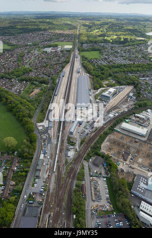 Siemens, drei Brücken Traincare Anlage Website, Crawley, West Sussex ist mehr als 1,4 Meilen in der Länge und wurde von VolkerFitzpatrick gebaut. Stockfoto