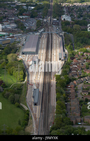 Siemens, drei Brücken Traincare Anlage Website, Crawley, West Sussex ist mehr als 1,4 Meilen in der Länge und wurde von VolkerFitzpatrick gebaut. Stockfoto