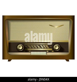 Klang, Kommunikation, Radio, Ausrüstung, Retro, Broadcast, Rundfunk, Stockfoto