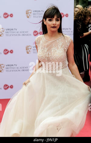 Roxanne Pallett kommt bei The Jungfrau TV British Academy Television Awards 2017 Royal Festival Hall, Southbank auf 14.05.2017 stattfand. Im Bild: Roxanne Pallett. Stockfoto